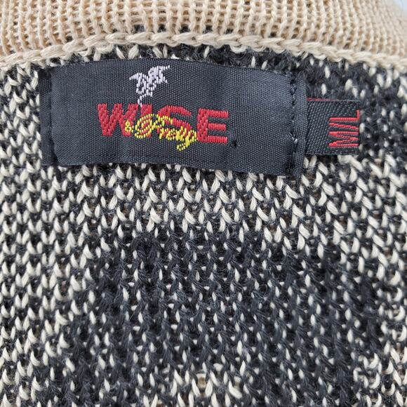 Wise & Pretty Womens M/L Animal Print Long Cardigan Open Front Sweater Pre-Owned - Picture 6 of 7